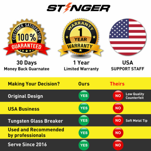 Hardened steel car window breaker personal safety