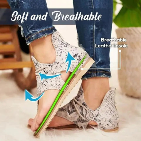 Super Posh Gladiator Comfy Sandals,  Flat Heel Slip-on Shoes With Zipper, 2020 Design