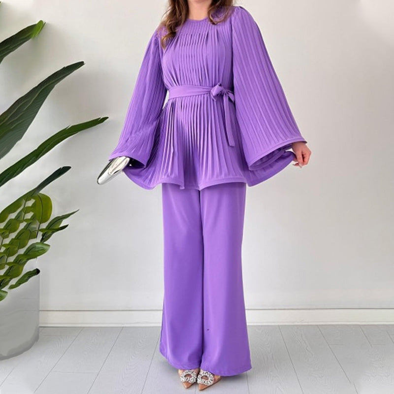 ✈️Summer Essentials📦Two-Piece Suit Made Of Pleated Fabric