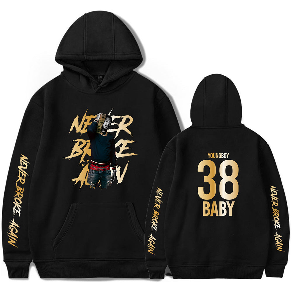 38baby Yb Merch nba youngboy never broke again hoodie golden limited sweatshirt-Mortick