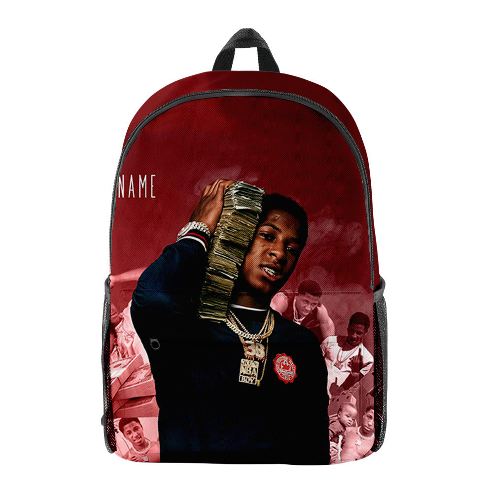 Nba Youngboy 3D Backpack Fashion Bag-Mortick