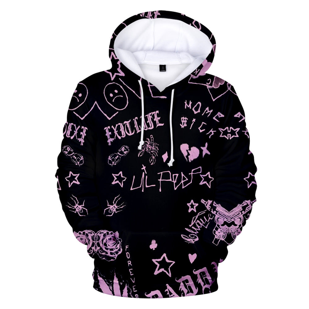 Lil Peep Merch Hoodie 3D Men & Women Sweatshirt Couple Hip-Hop Outfits-Mortick