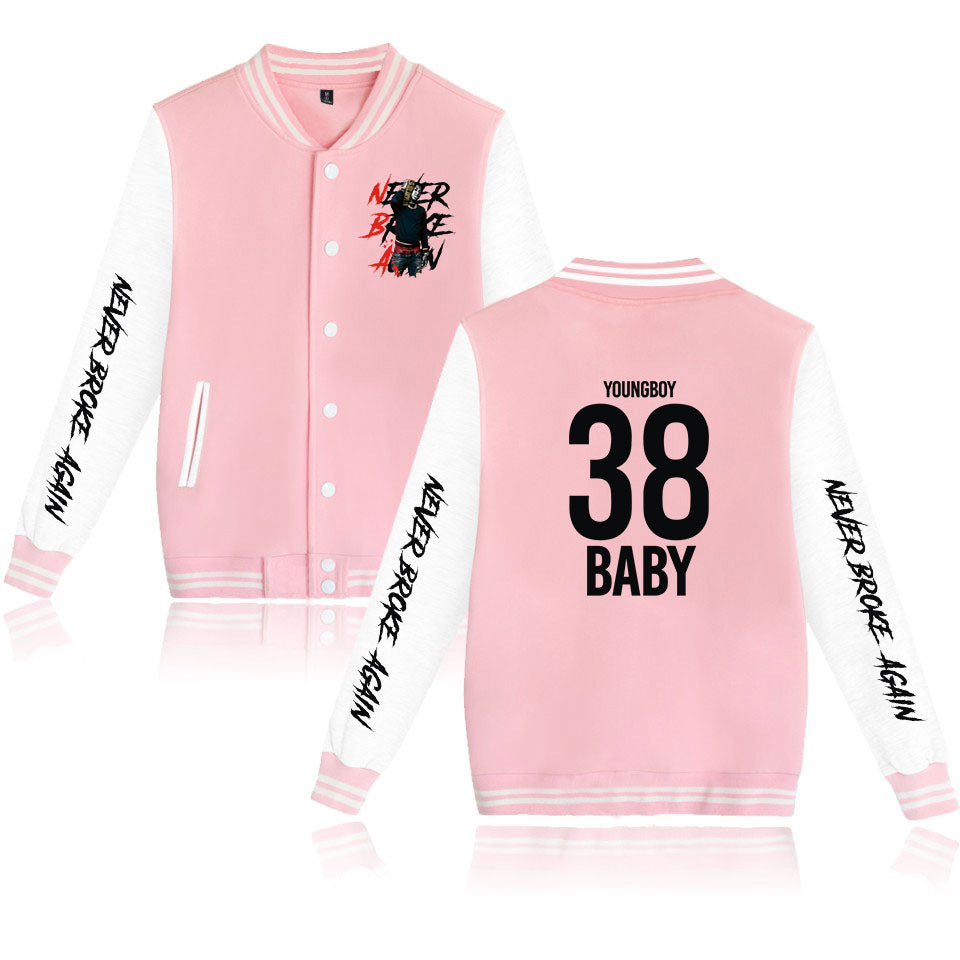 Never broke again baseball jacket nba youngboy merch
