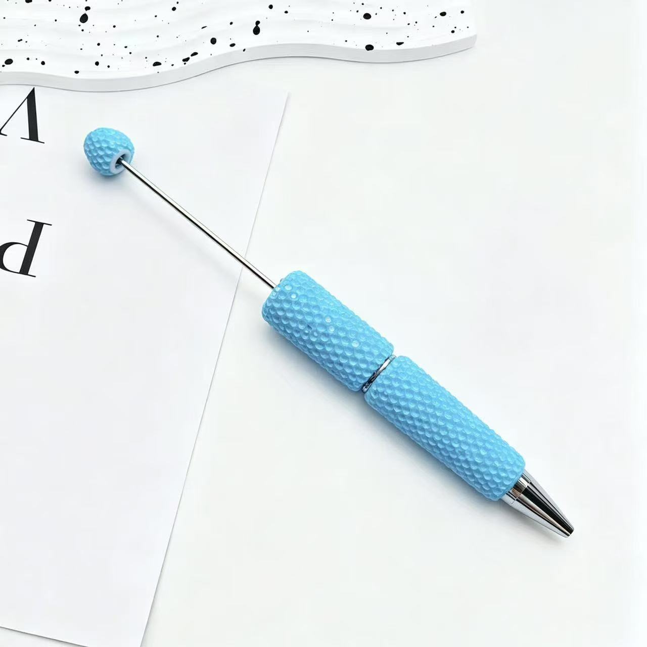 New Candy-Colored Full Rhinestone Beaded Pens, Customizable DIY Mini Bead Pens, Neon Crystal Ballpoint Pens