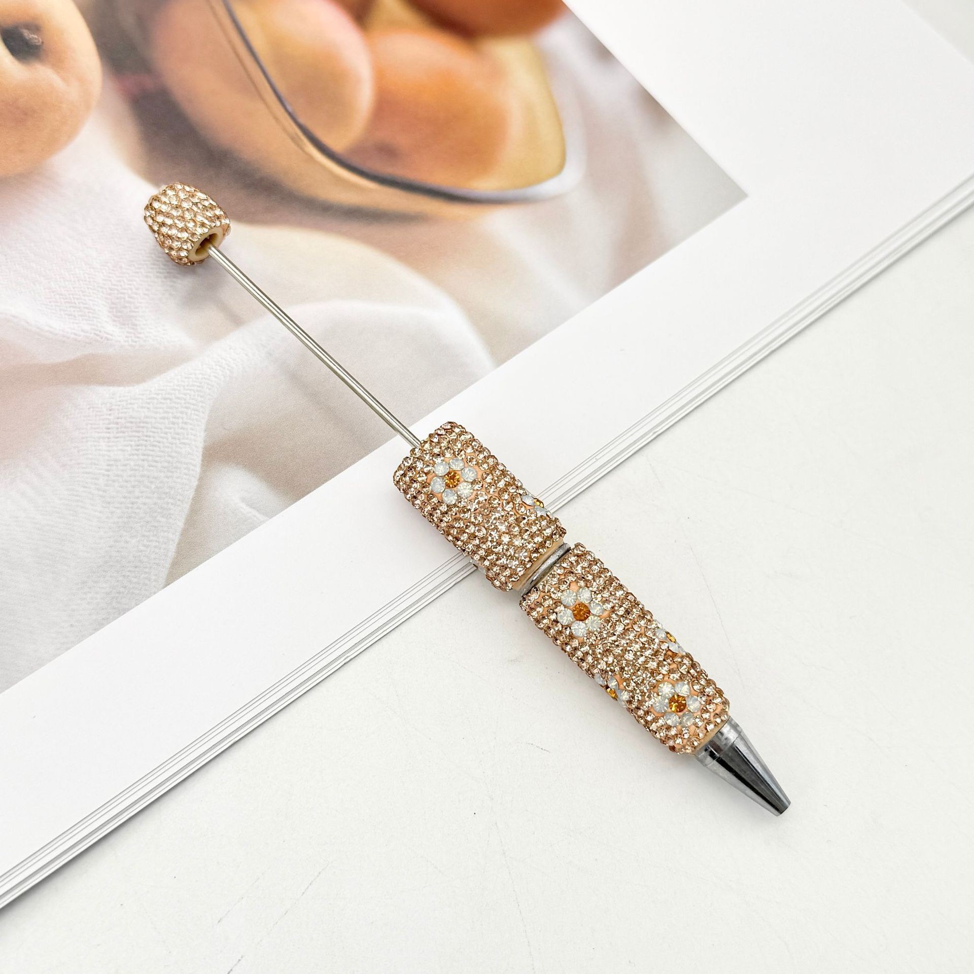 Daisy Rhinestone Beadable Ballpoint Pen