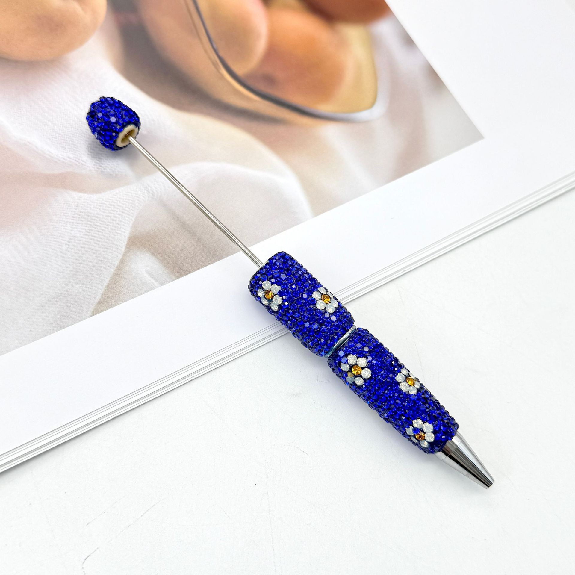 Daisy Rhinestone Beadable Ballpoint Pen
