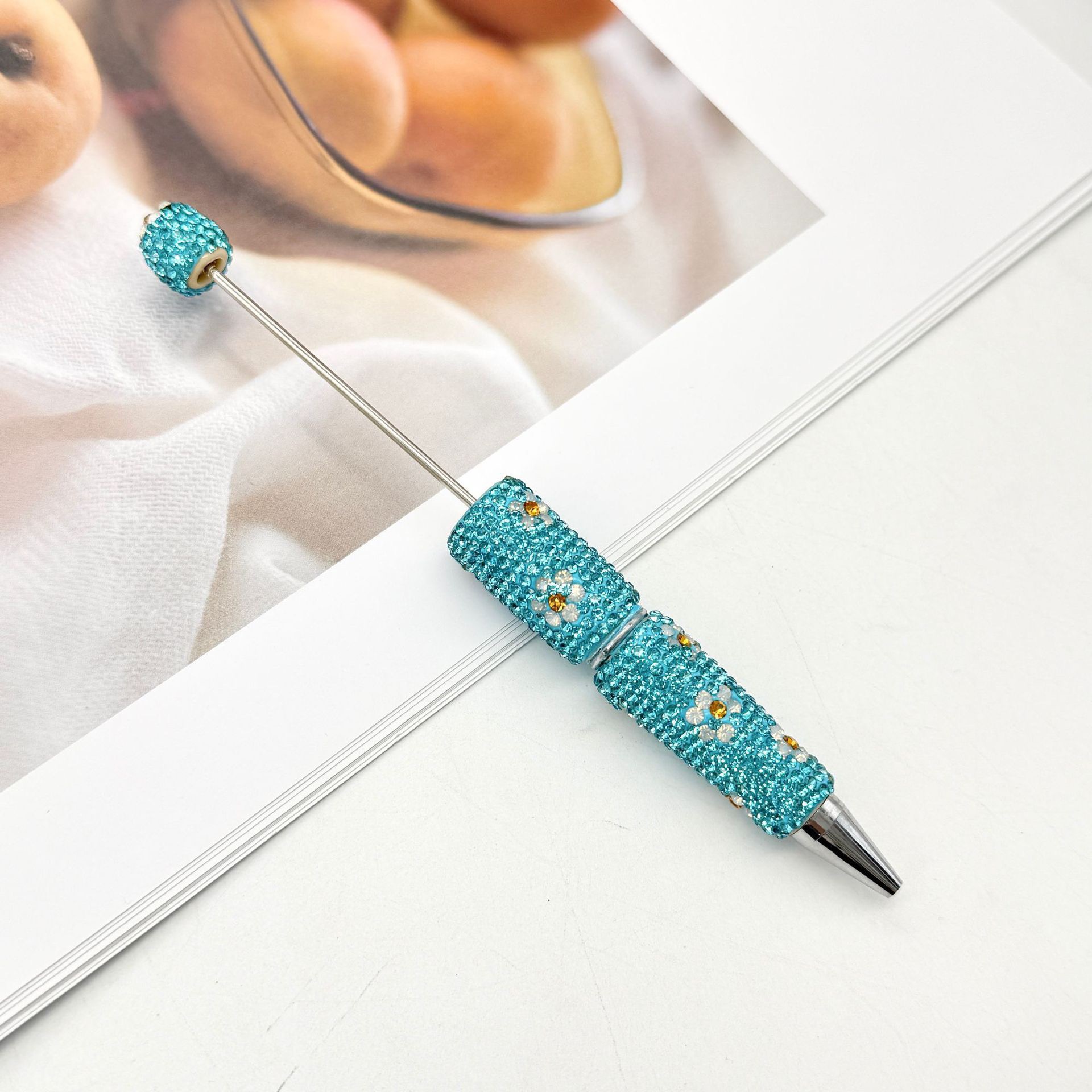 Daisy Rhinestone Beadable Ballpoint Pen