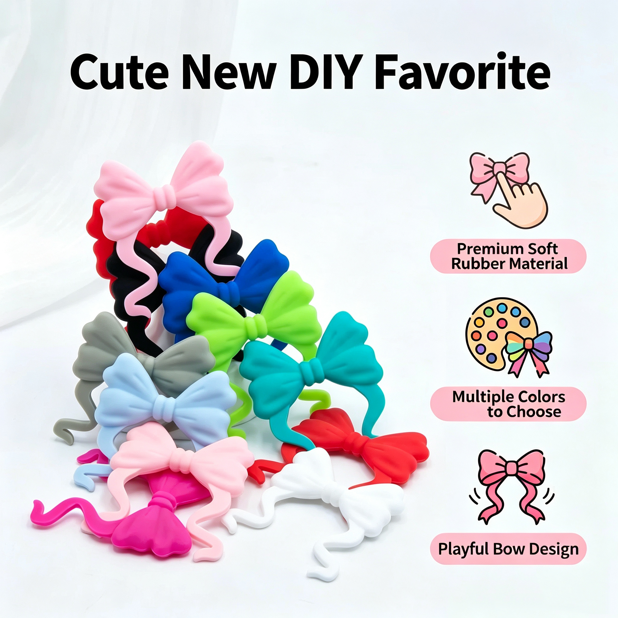 Silicone Bow Beads