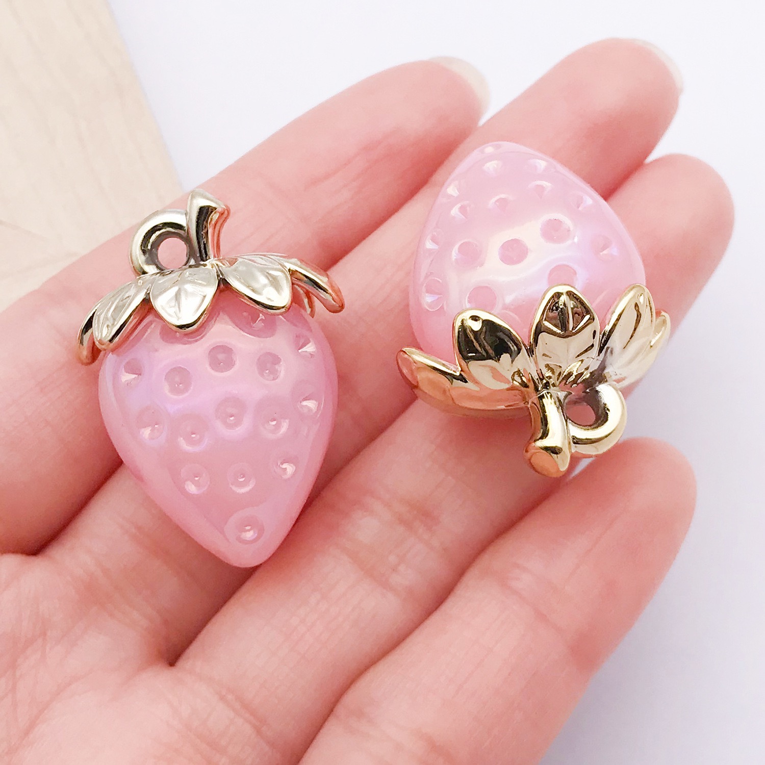  3D Strawberry Charms