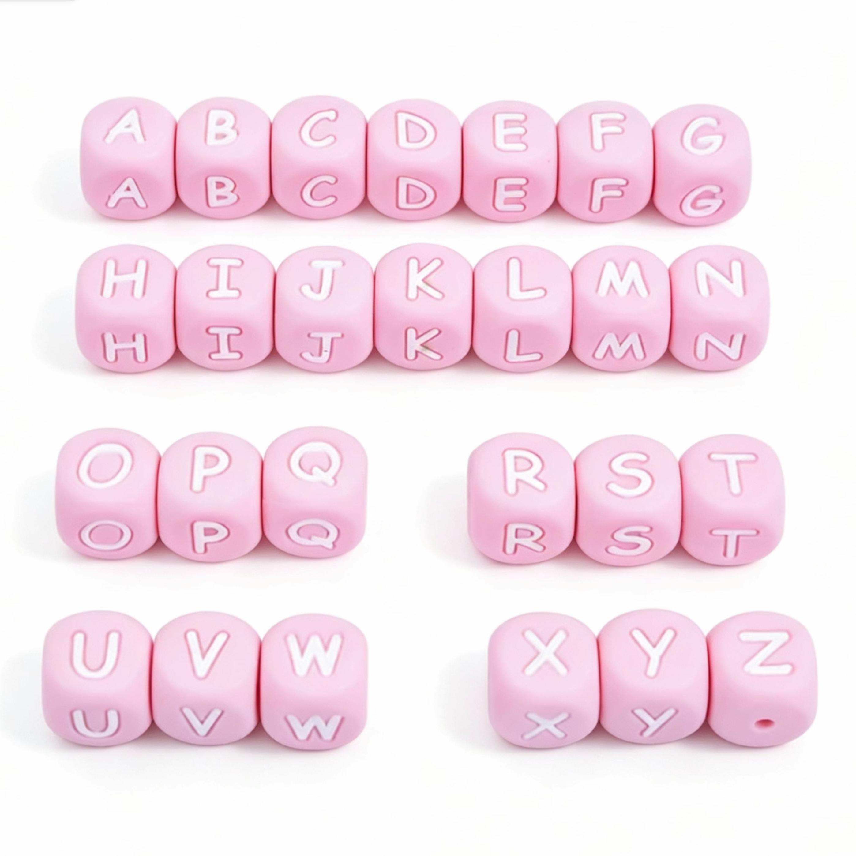 12mm Silicone Alphabet Letter Beads