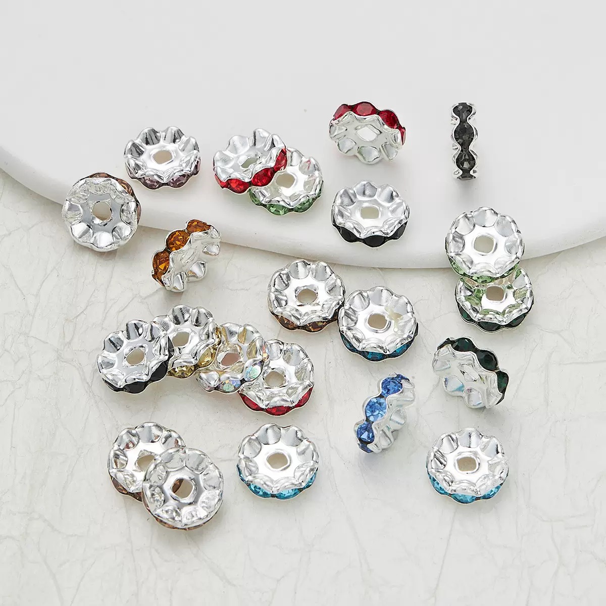 Rhinestone Wavy Spacers
