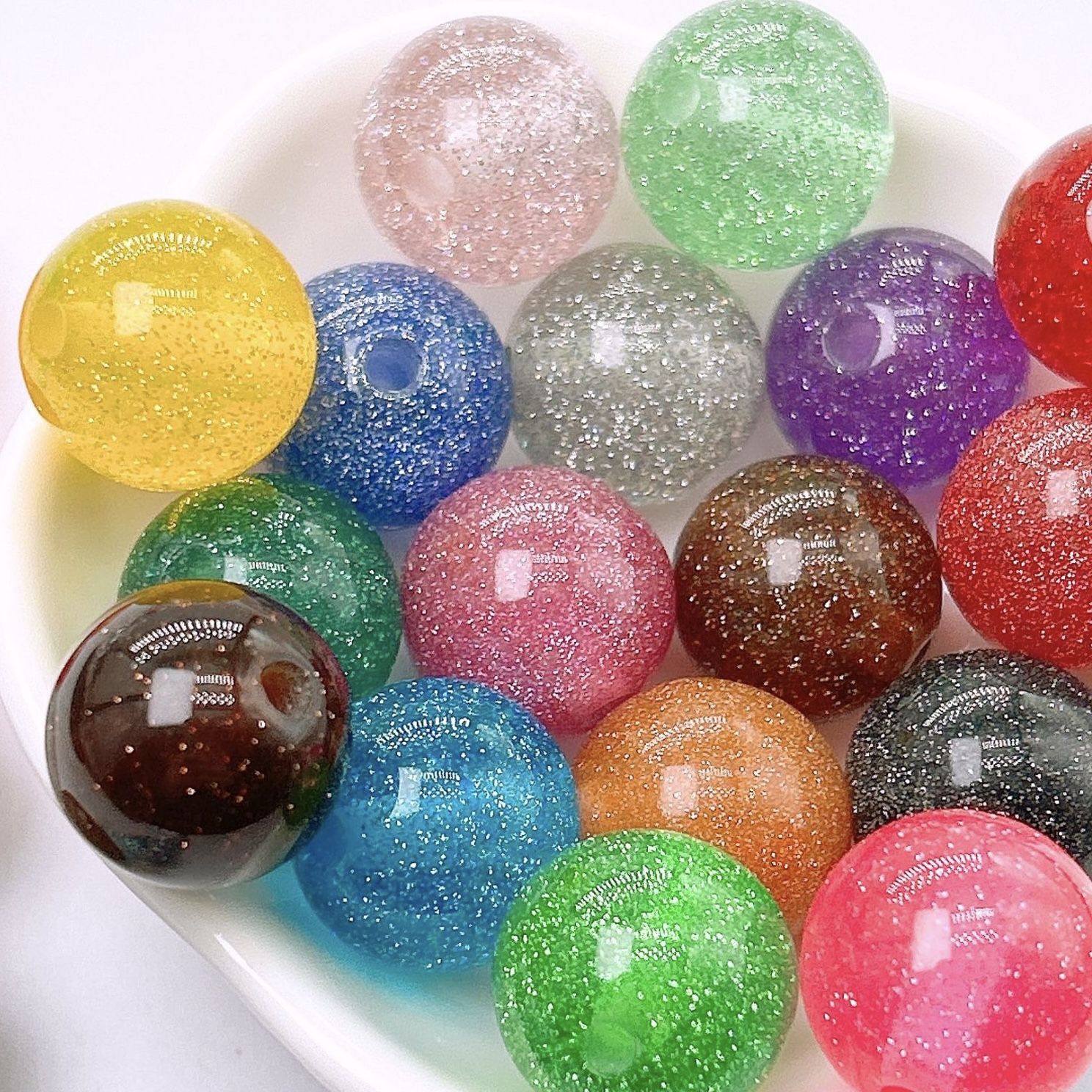 Starry Glitter Resin Beads