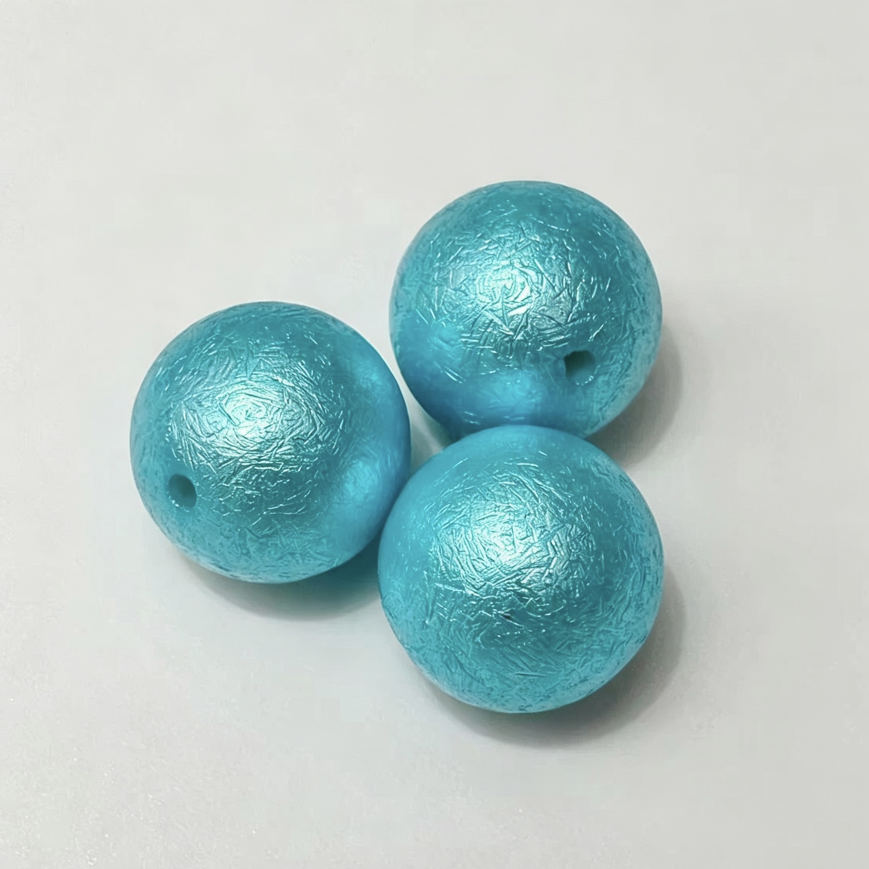20mm Acrylic Silk Textured Wrinkle Beads