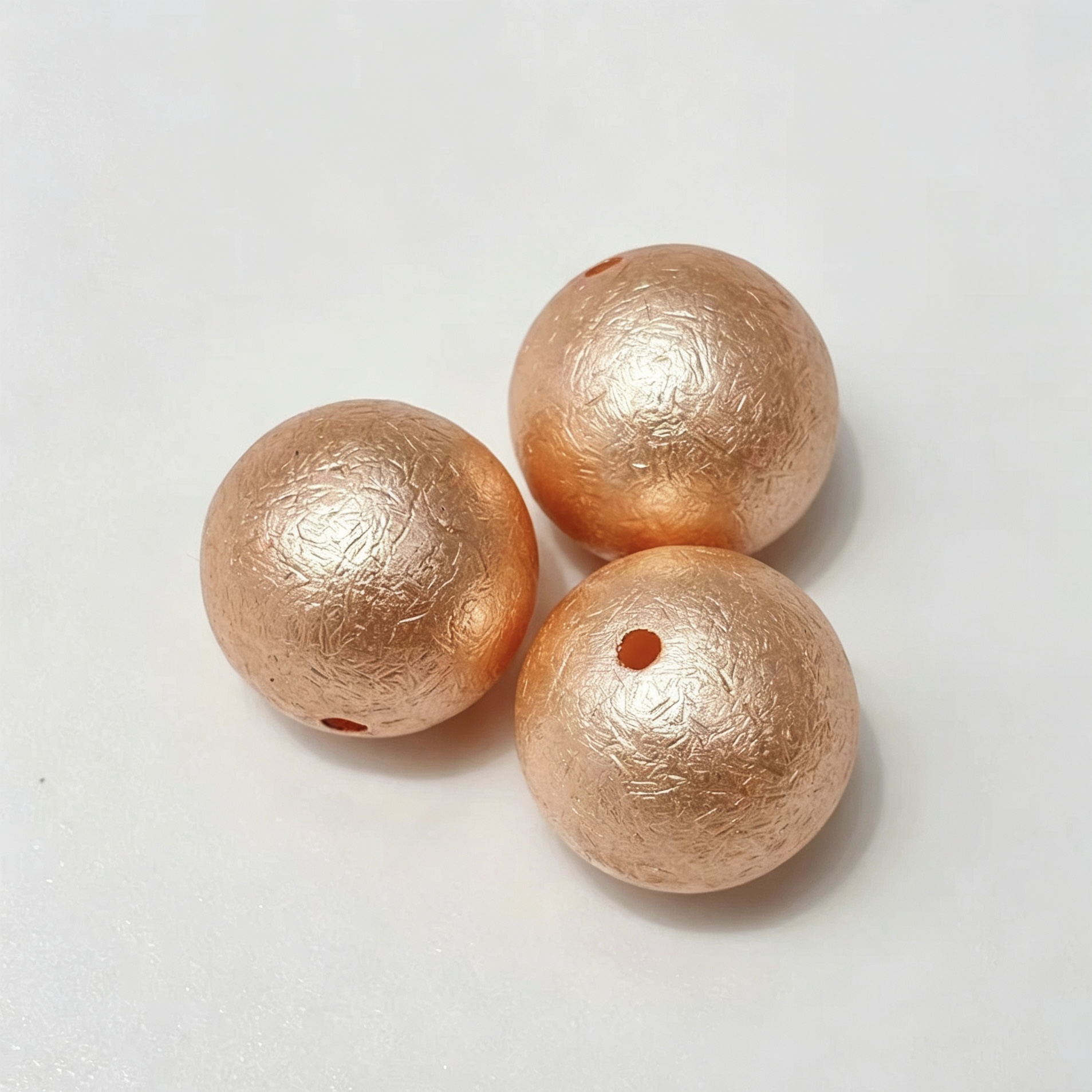 20mm Acrylic Silk Textured Wrinkle Beads