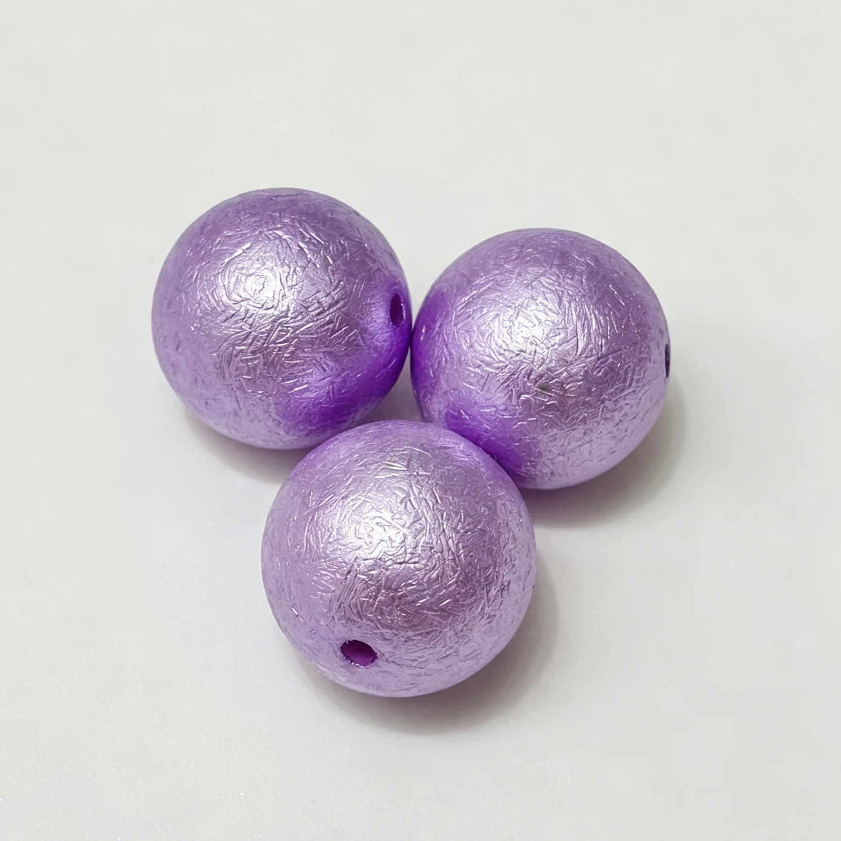 20mm Acrylic Silk Textured Wrinkle Beads