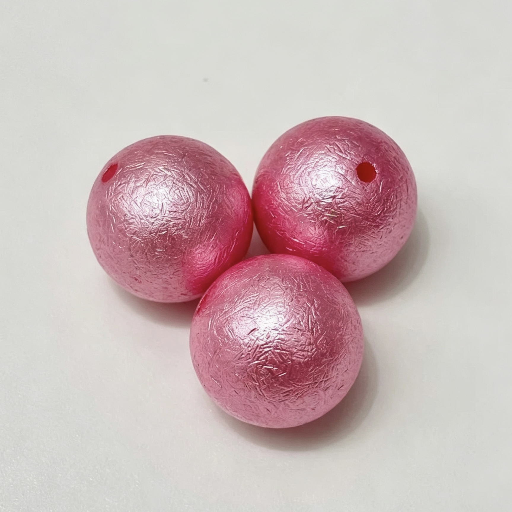 20mm Acrylic Silk Textured Wrinkle Beads