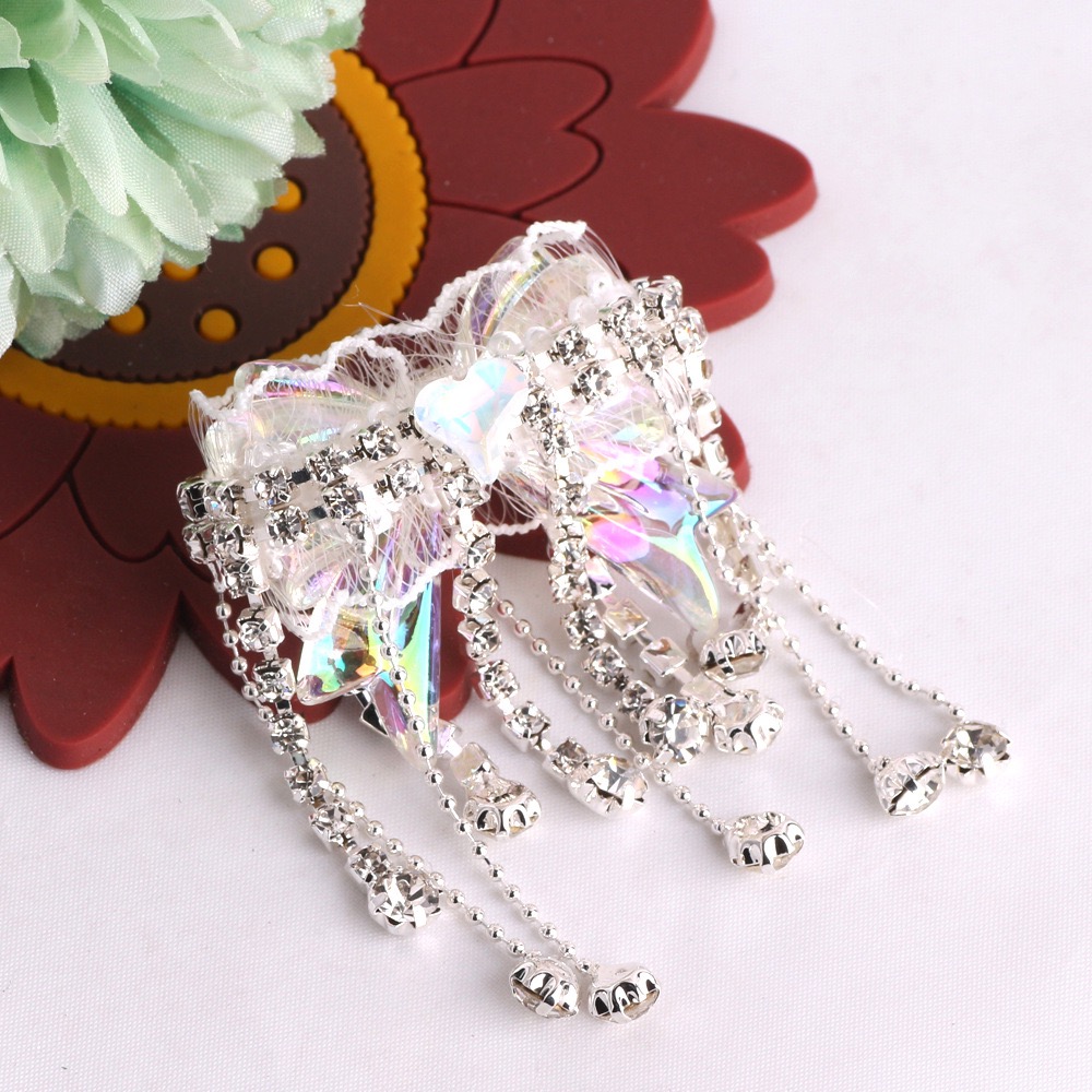 Bow Heart Tassel Beads