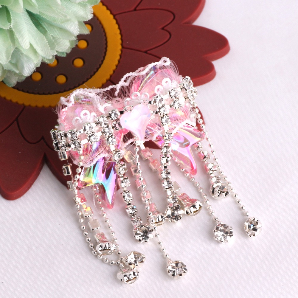 Bow Heart Tassel Beads
