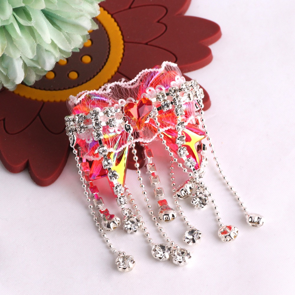 Bow Heart Tassel Beads