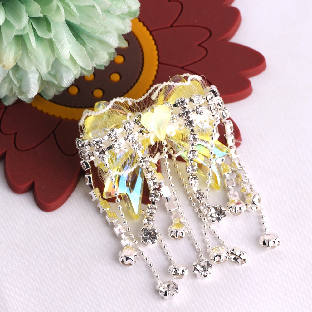 Bow Heart Tassel Beads
