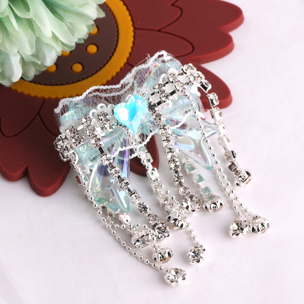Bow Heart Tassel Beads