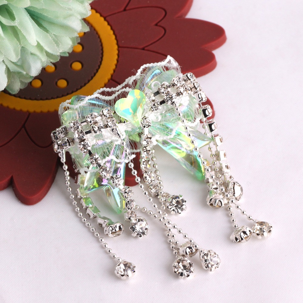 Bow Heart Tassel Beads