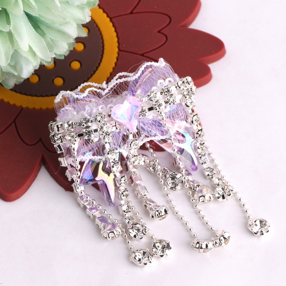 Bow Heart Tassel Beads