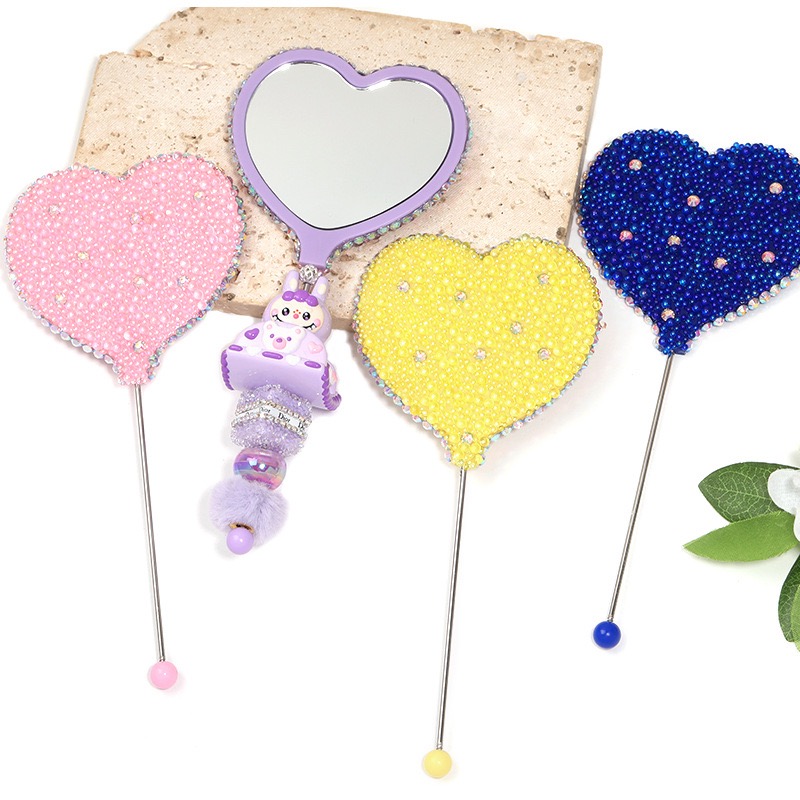 Sugar Fluffy Heart DIY Hand Mirror