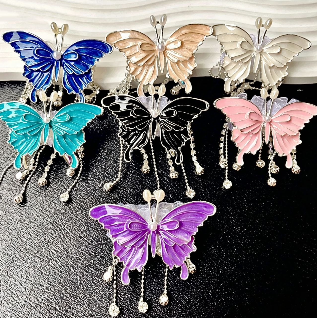 3D Butterfly Tassel Beads