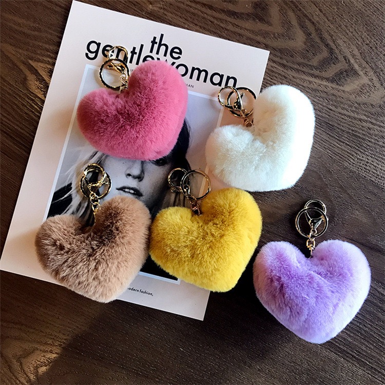 Heart Plush Keychain