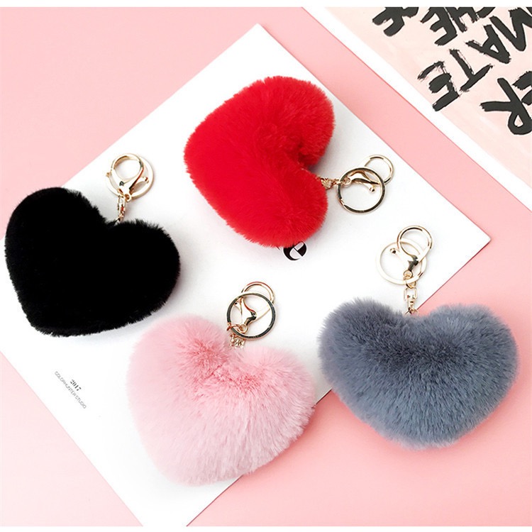 Heart Plush Keychain