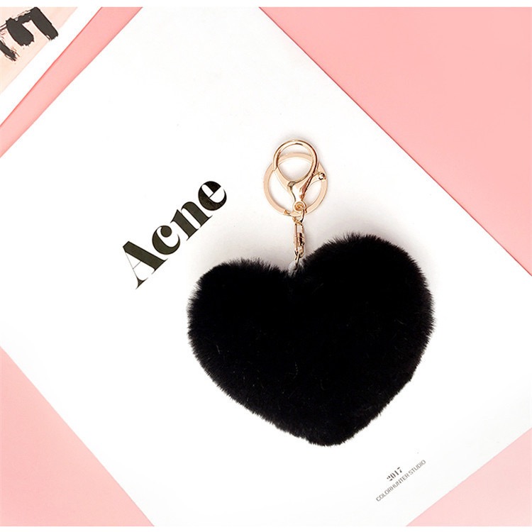 Heart Plush Keychain