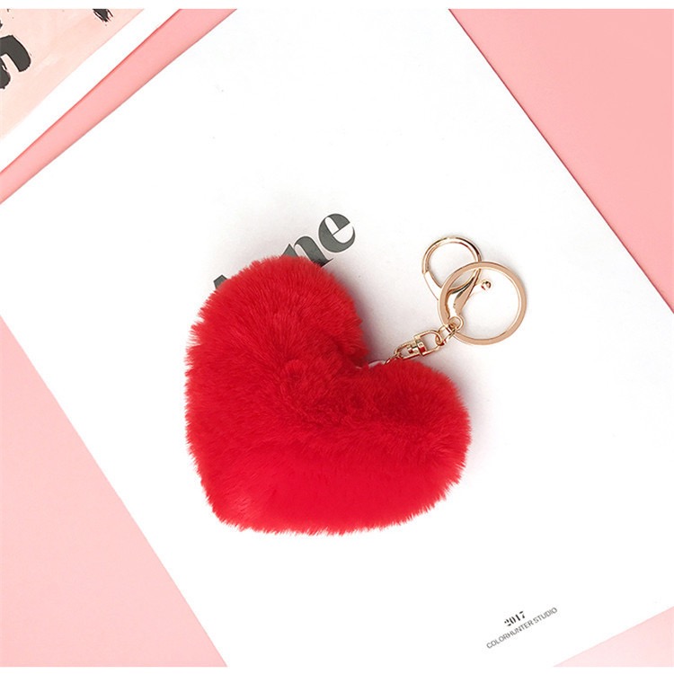Heart Plush Keychain