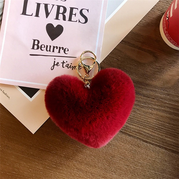 Heart Plush Keychain