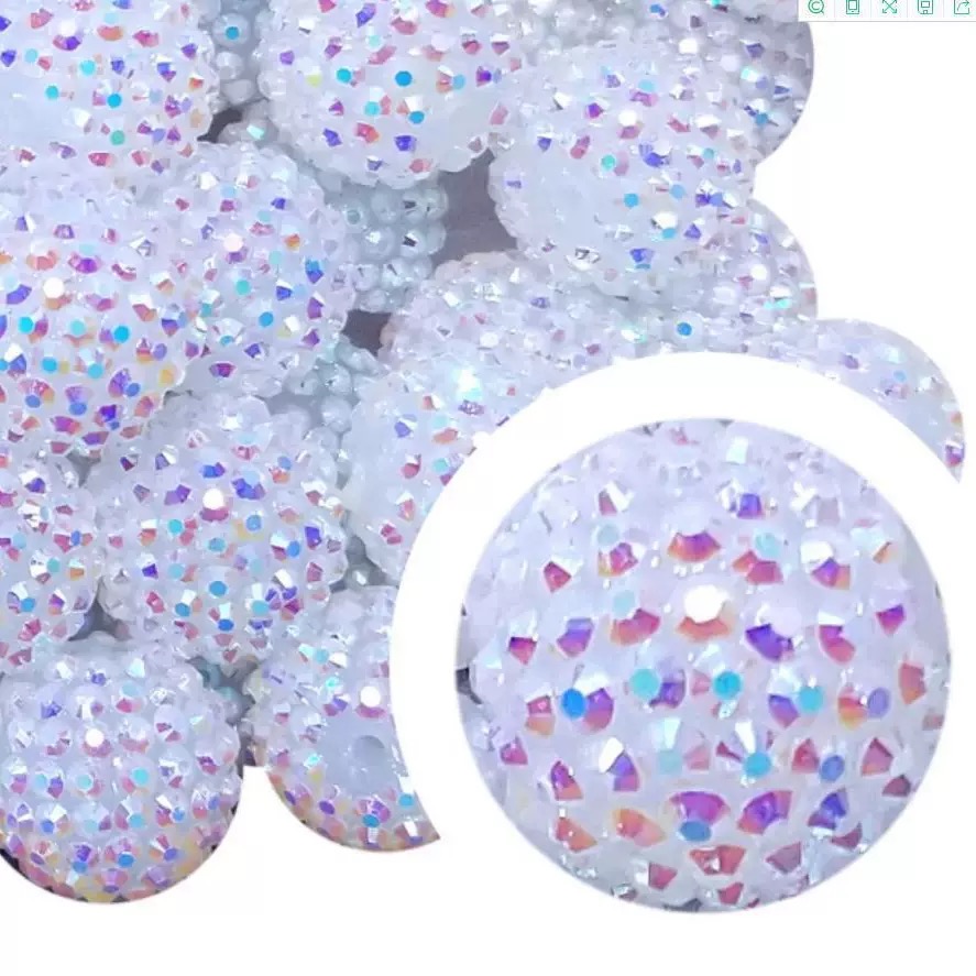  10mm Resin Rhinestone Beads