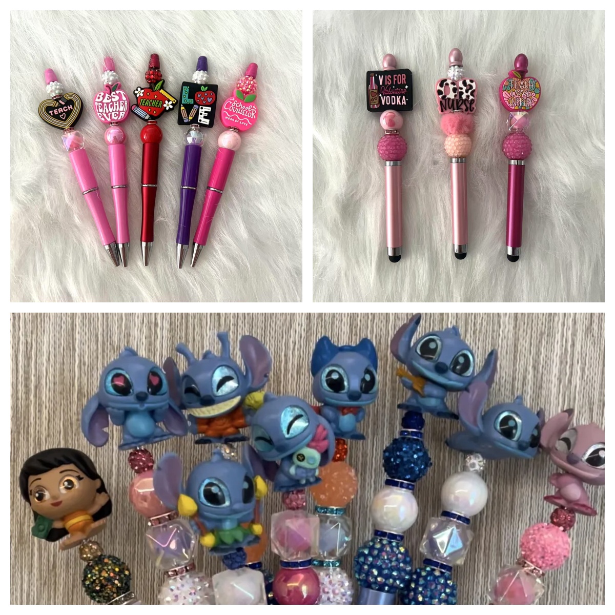 Premade Beaded Pens, Doorable Pens, Stylus Pens