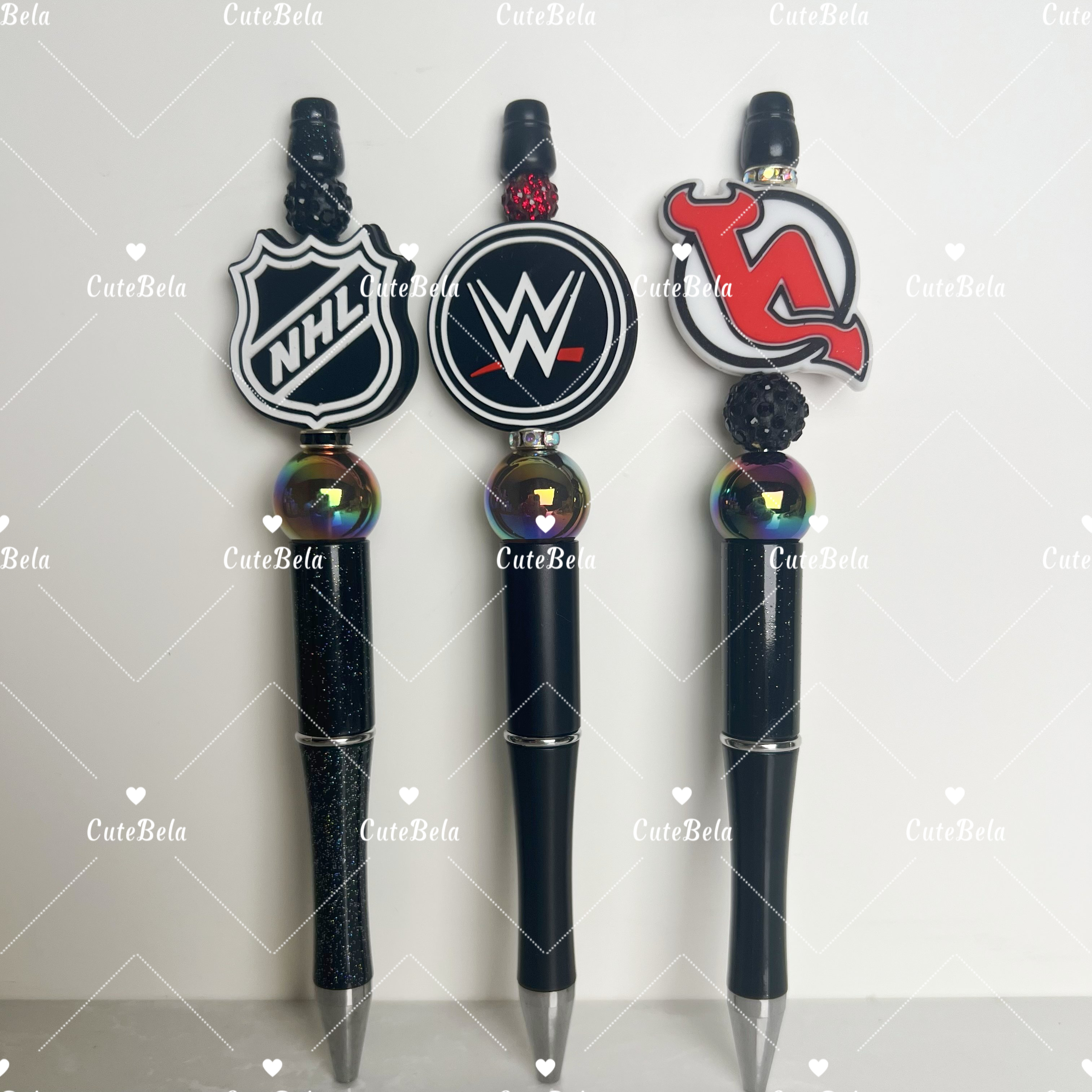 Premade Beaded Pen-NHL WWE