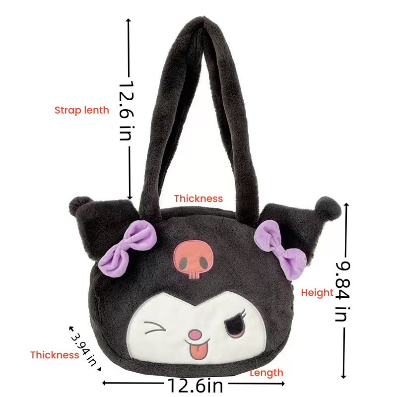 Cute Kuromi Tote Bag, Shoulder Bag
