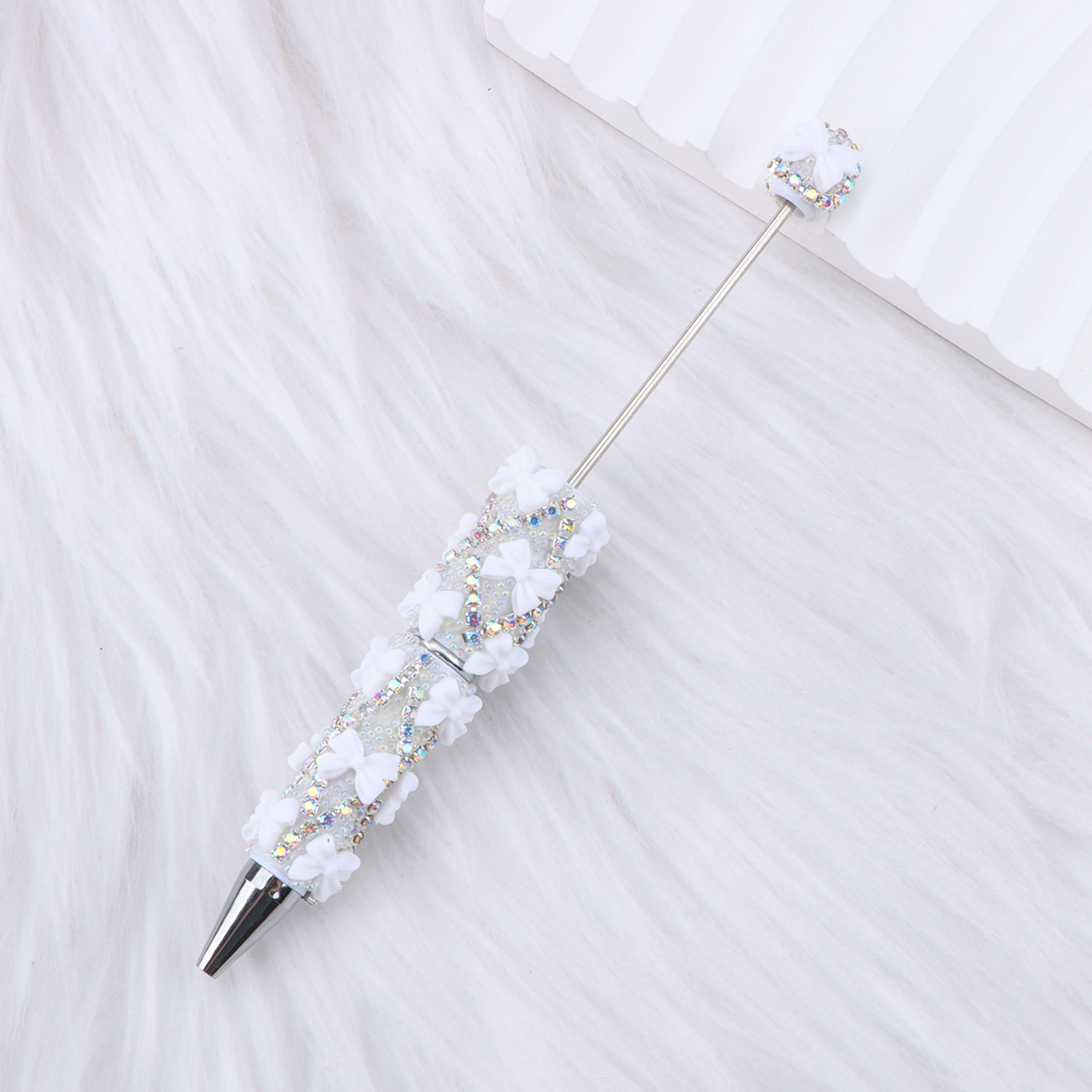 DIY Full Rhinestone & Bow Beaded Ballpoint Pens
