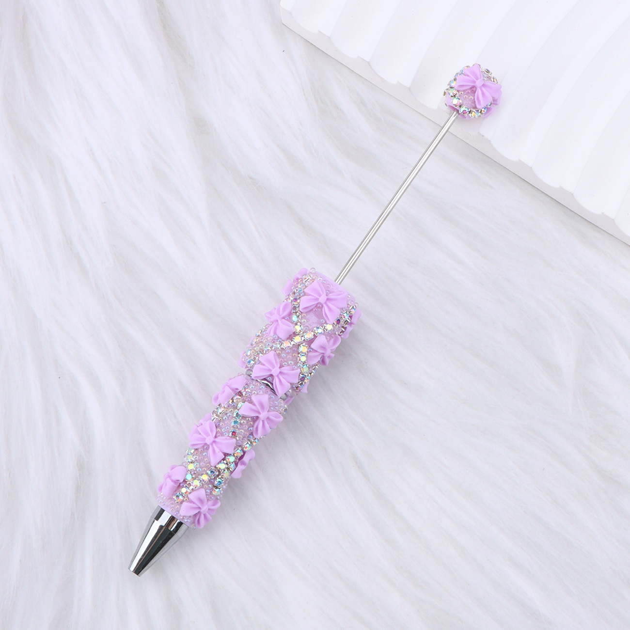 DIY Full Rhinestone & Bow Beaded Ballpoint Pens