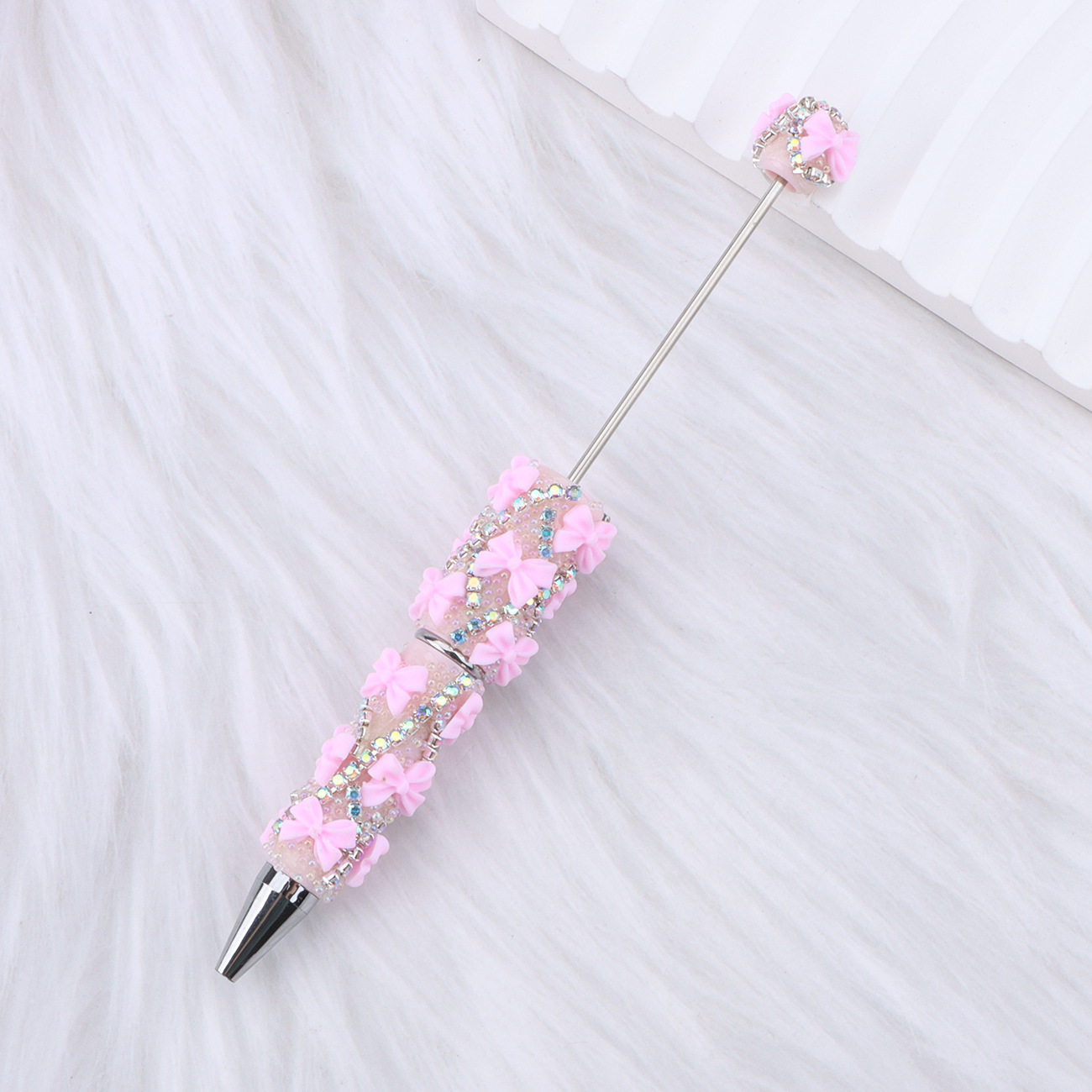 DIY Full Rhinestone & Bow Beaded Ballpoint Pens