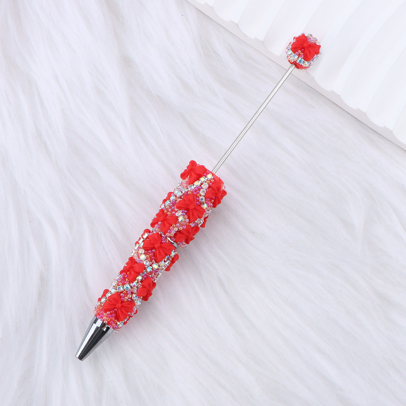 DIY Full Rhinestone & Bow Beaded Ballpoint Pens