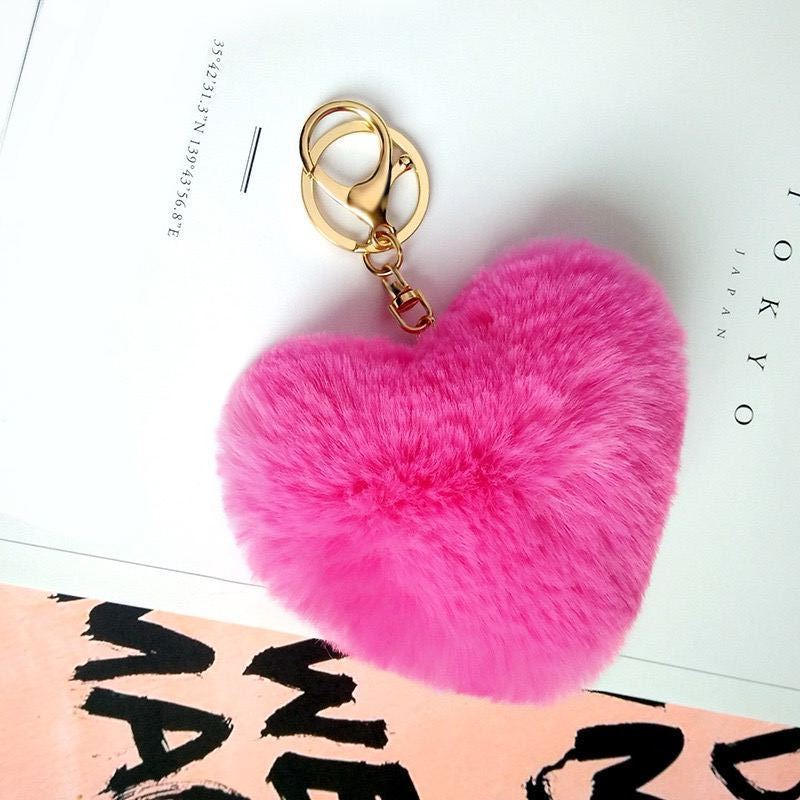 Heart Plush Keychain