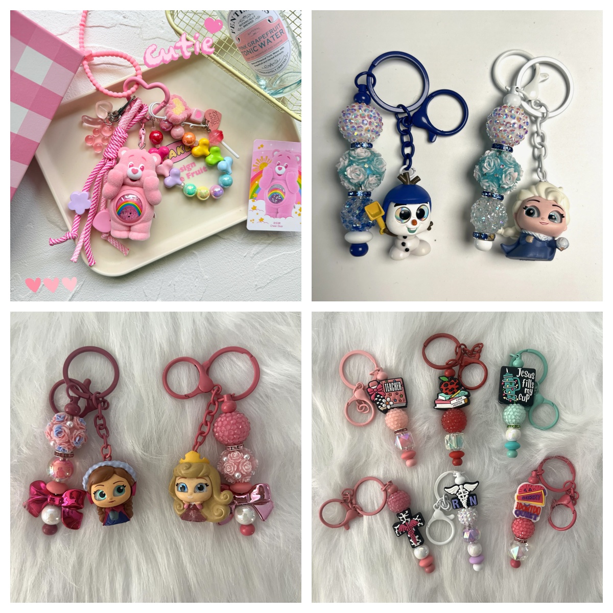 Premade Focal Keychains, Doorable Keychains, Character Keychains