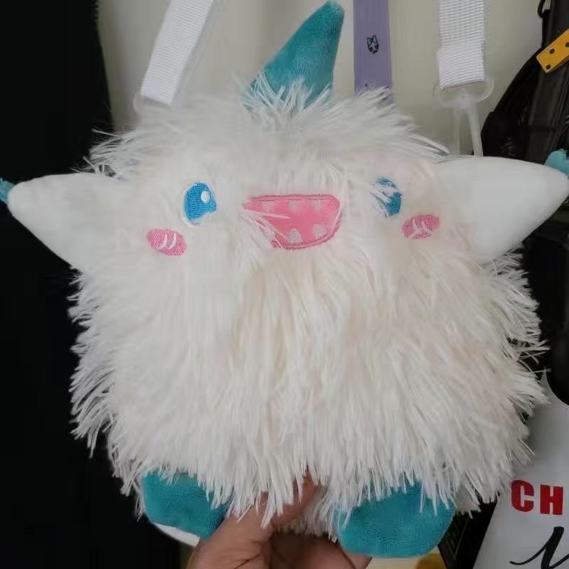 Kawaii Monsters Shoulder Bag, Plush Toy Faux Fur Cosplay purse, Cartoon Anime Shoulder Bag for Girls and Women