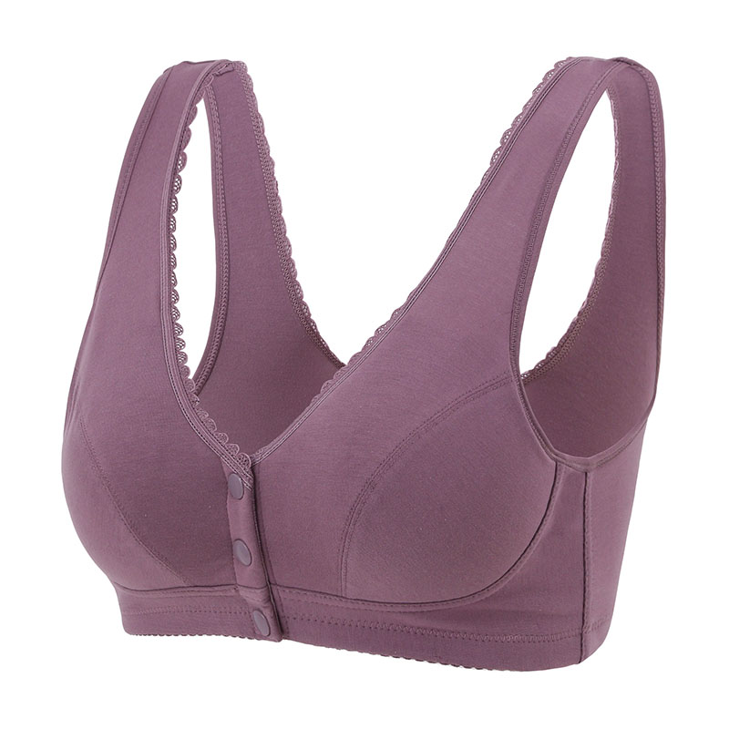 Design for Senior Pure Cotton Front Buckle Bra