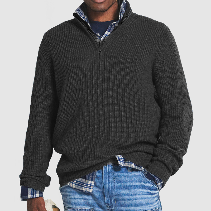 Men's Cashmere Business Casual Zipper Sweater(NEW)