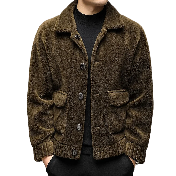 New Polar Fleece Lambswool Lapel Fur One Reversible Jacket Wear Both Front and Back 50% OFF