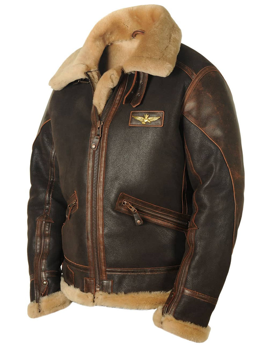 ITALIAN NAVY AIR FORCE SHEEPSKIN BOMBER JACKET ART. 204