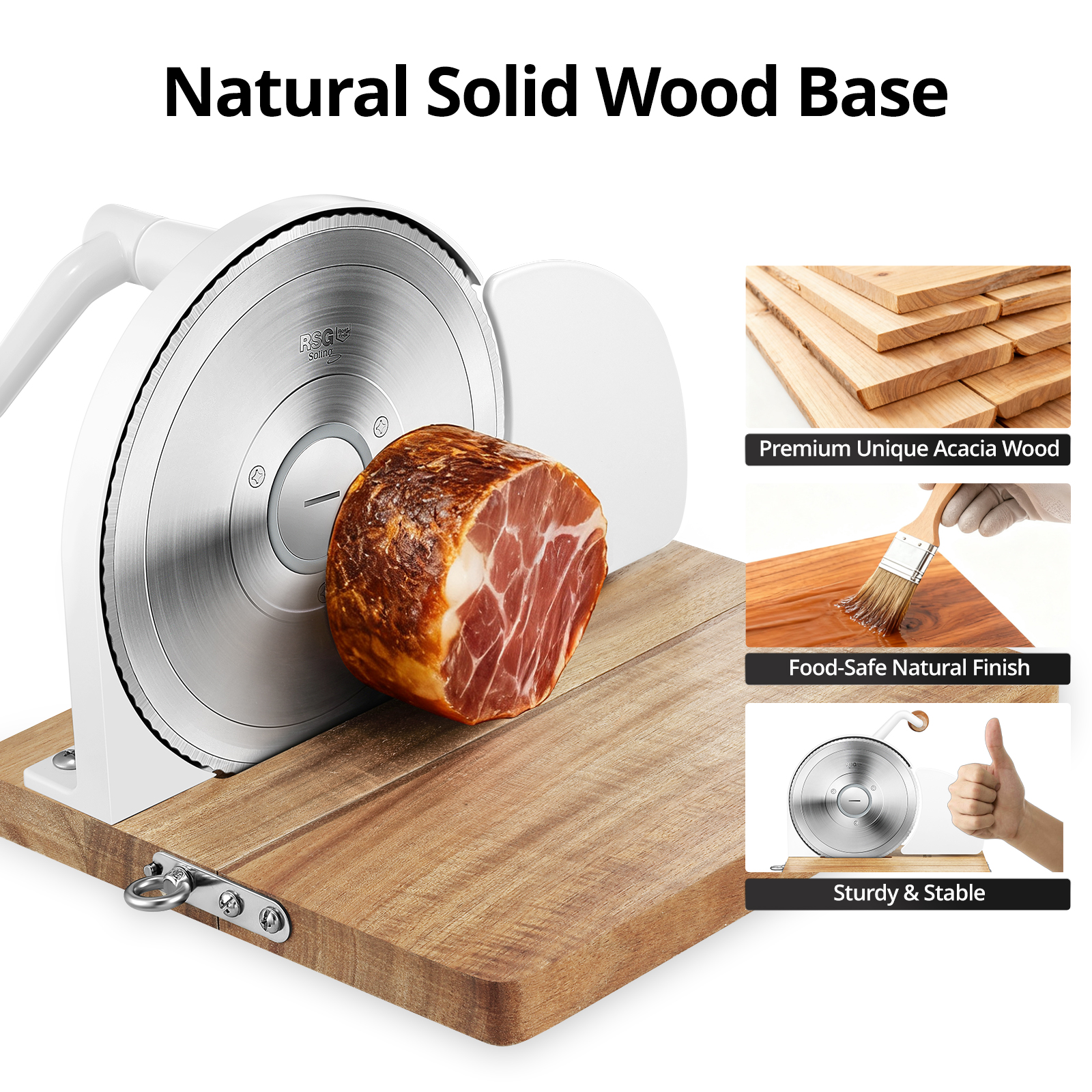 COGACE Master Manual Food Slicer with Dual RSG 6.7'' Blade